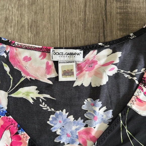 Vintage Dolce & Gabbana Underwear Stretch Logo Band T-Shirt - Picture 3 of 8